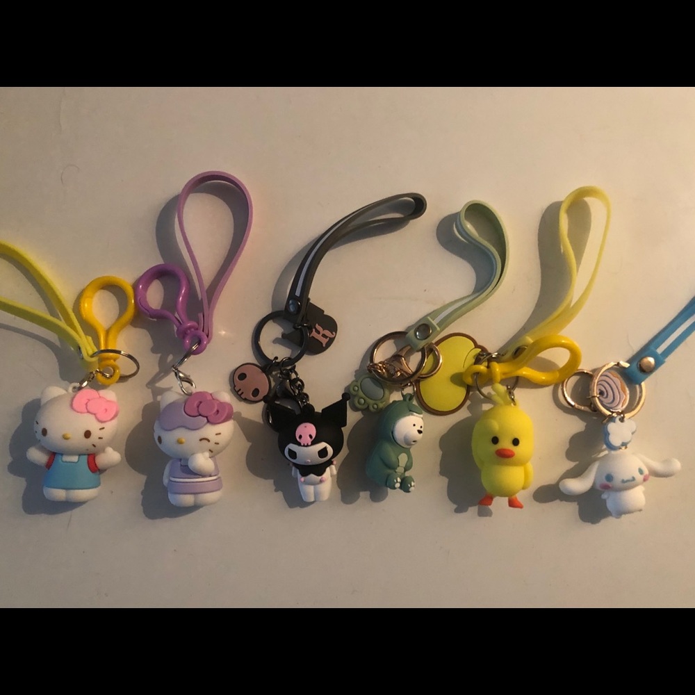 Hello Kitty key chains lot of 6
